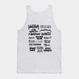 Heavy Metal-style Classical Composers (Black) Tank Top